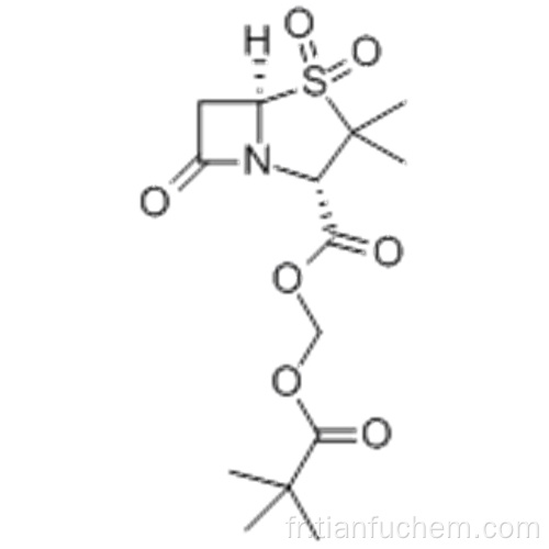 4-thia-1-azabicyclo [3.2.0] heptane-2-carboxylique, 3,3-diméthyl-7-oxo -, (57187714,2,2-diméthyl-1-oxopropoxy) méthyl ester, 4,4-dioxyde , (57187715,2S, 5R) - CAS 69388-79-0